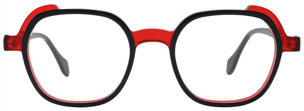Geometric Prescription Glasses 21243 Red from cheapglasses123.com