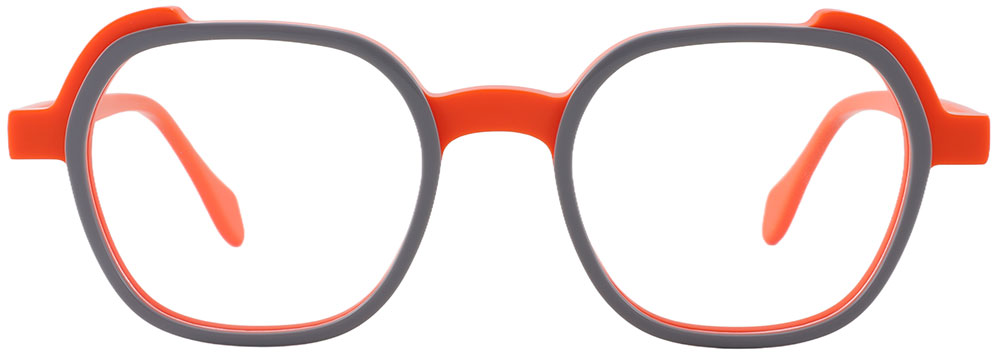 Geometric Prescription Glasses 21243 Orange from cheapglasses123.com