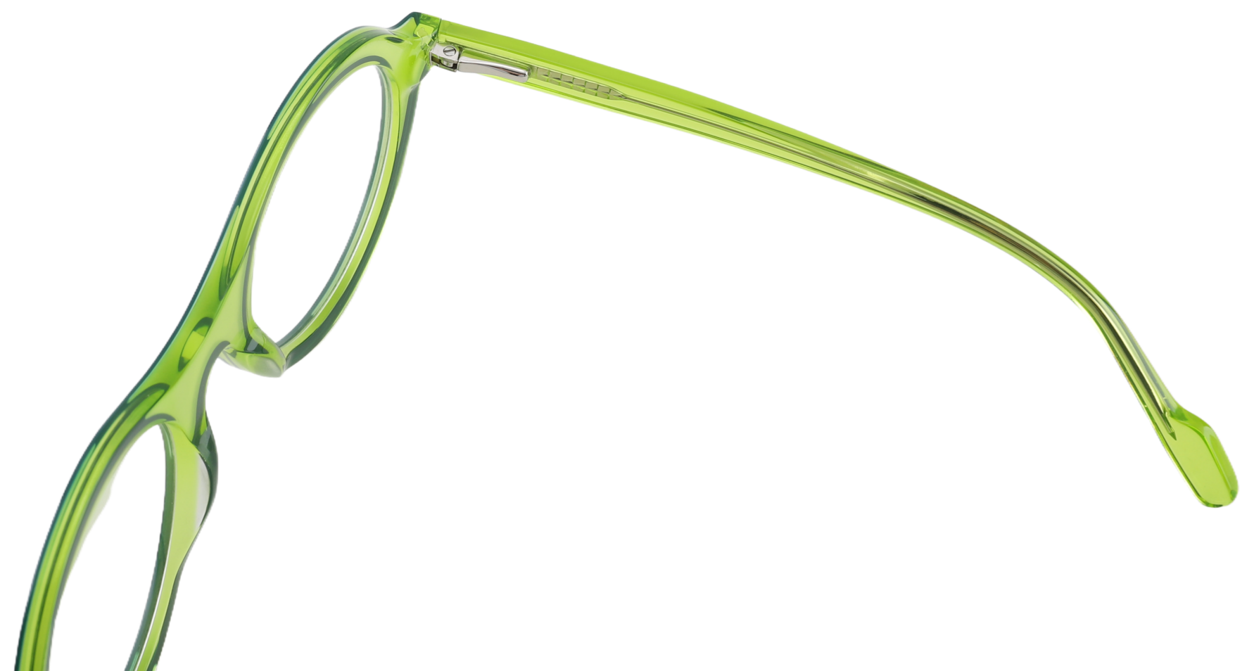 Round Prescription Glasses 21244 Green
