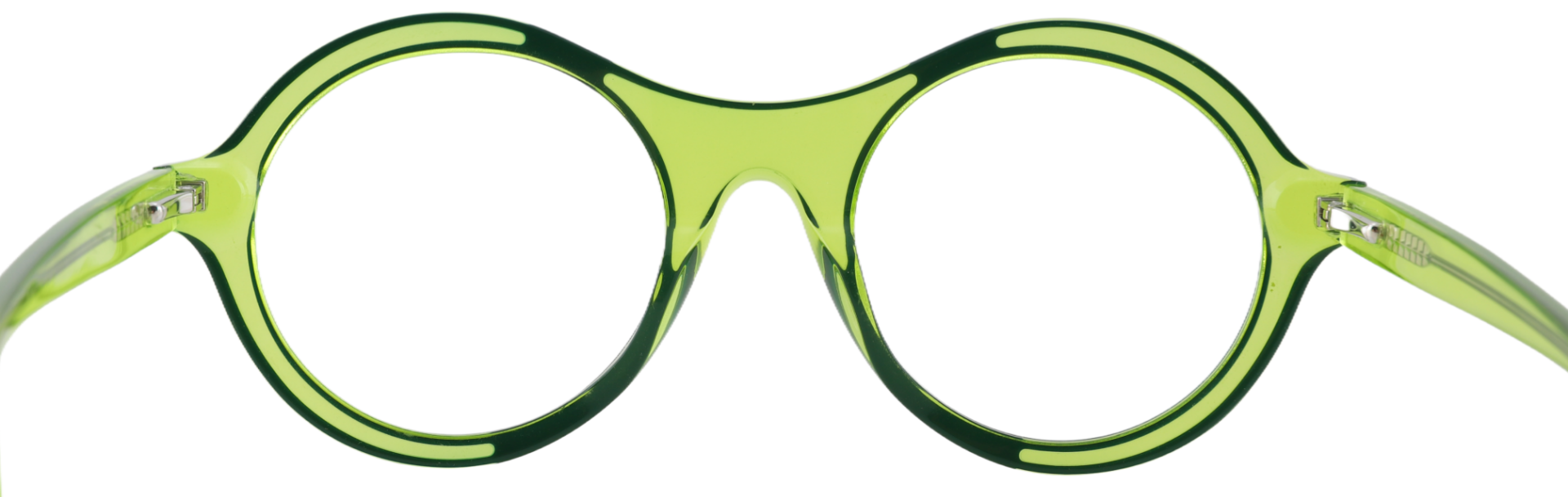 Round Prescription Glasses 21244 Green