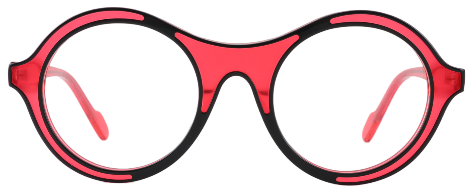Round Prescription Glasses 21244 Red from cheapglasses123.com