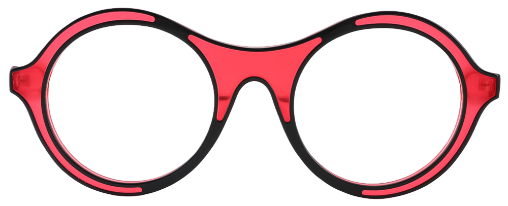 Try on glasses: Round Prescription Glasses 21244 Red