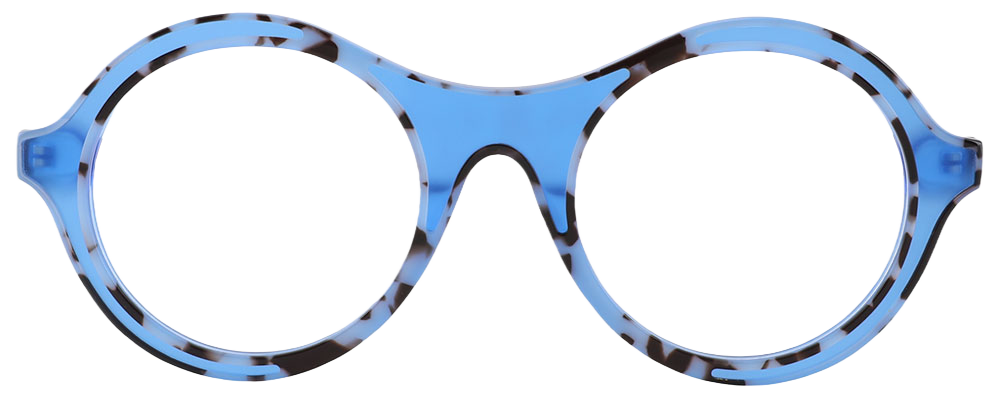 Try on glasses: Round Prescription Glasses 21244 Blue