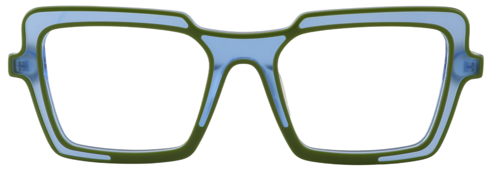 Try on glasses: Prescription Glasses 21245 Blue Green