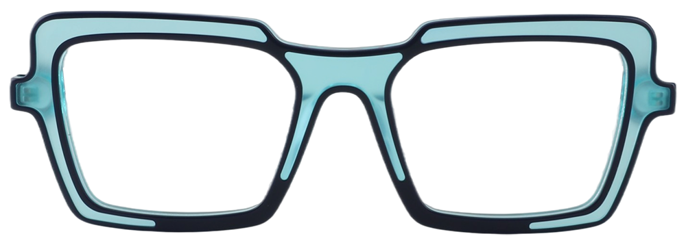 Try on glasses: Prescription Glasses 21245 Blue Black