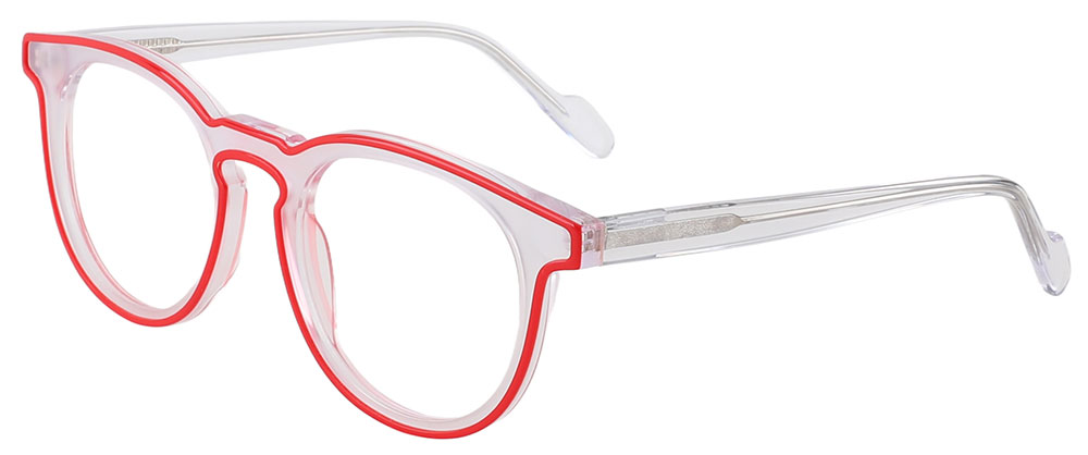 Cheapglasses123.com Prescription Glasses 21247 Red Clear