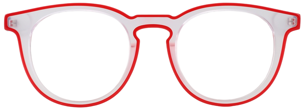 Try on glasses: Prescription Glasses 21247 Red Clear