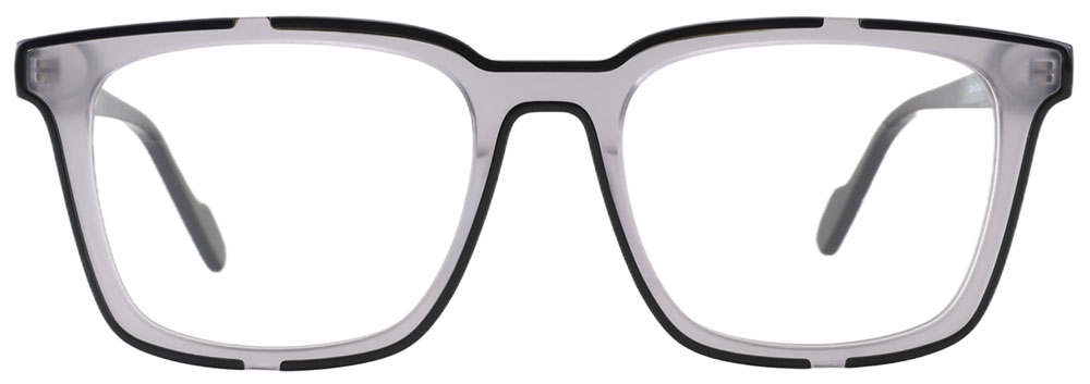 Square Prescription Glasses 21248 Black White from cheapglasses123.com