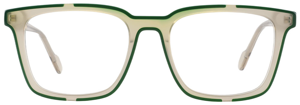 Square Prescription Glasses 21248 Green Clear from cheapglasses123.com