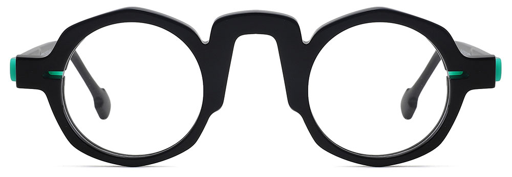 Round Prescription Glasses 21249 Black from Cheapglasses123.com