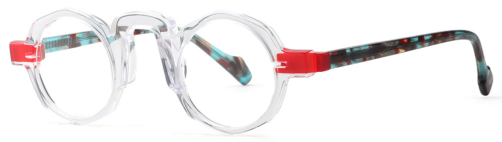 Cheapglasses123.com Round Prescription Glasses 21249 White Red