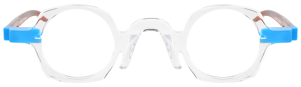 Try on glasses: Prescription Glasses 21255 Clear Blue