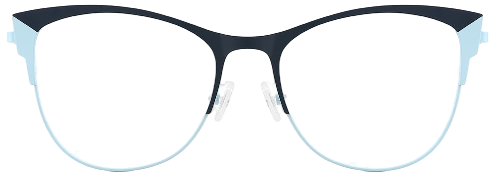 Try on Cat Eye Prescription Glasses 23107 Blue