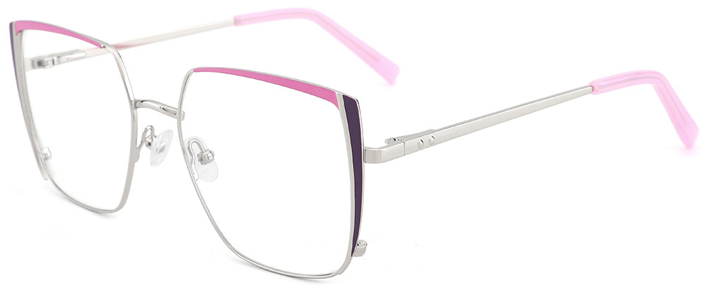 Geometric Prescription Glasses 23109 Red from cheapglasses123.com