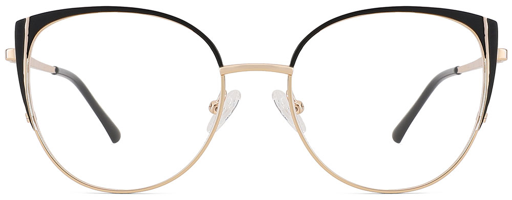Cat Eye Prescription Glasses 23154 Black Gold