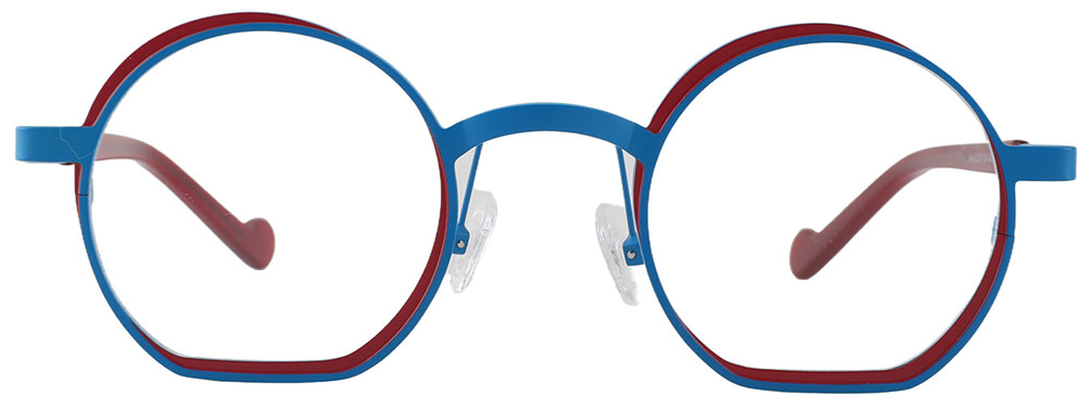 Round Prescription Glasses 23215 Blue Red from cheapglasses123.com