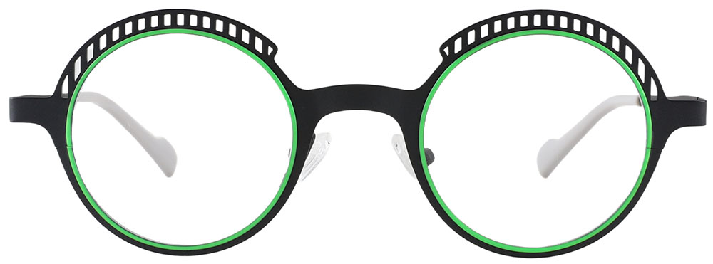 Women's Prescription Glasses 23219 Black Green from cheapglasses123.com