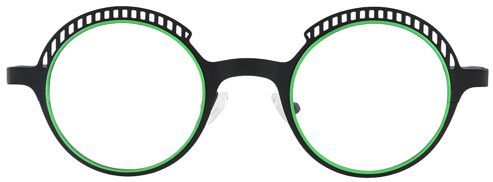 Try on glasses: Prescription Glasses 23219 Black Green