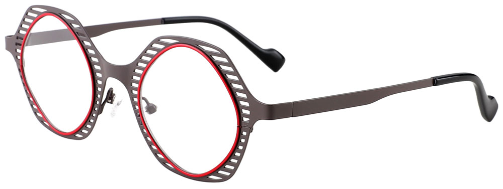 Cheapglasses123.com Round Prescription Glasses 23221 Black Red
