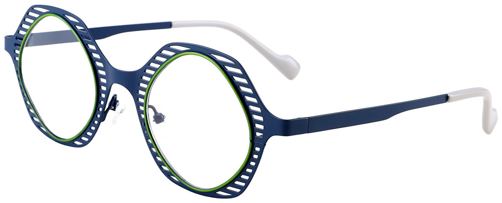 Cheapglasses123.com Round Prescription Glasses 23221 Black Green