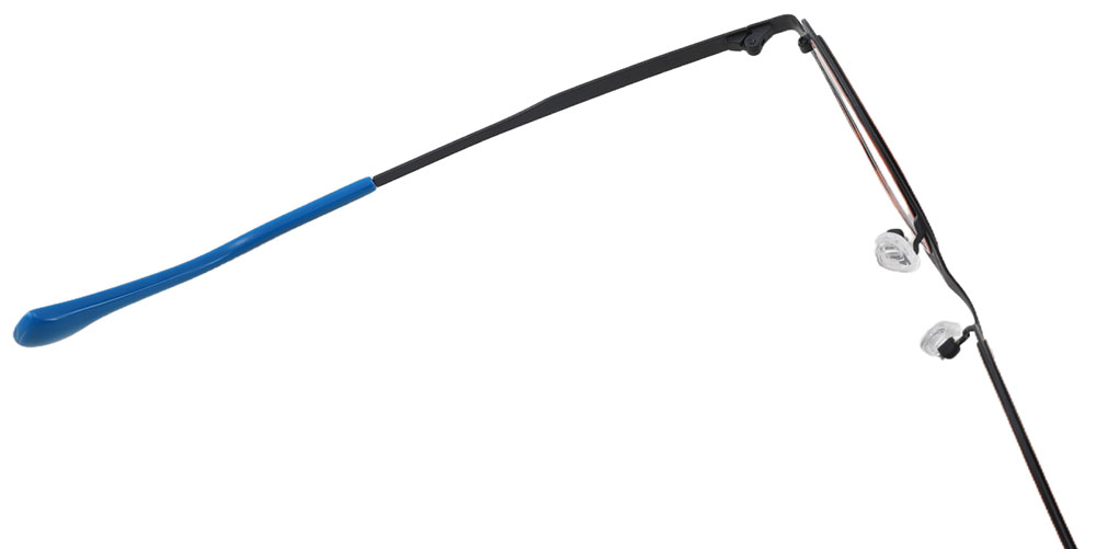 Round Prescription Glasses 23221 Black Red