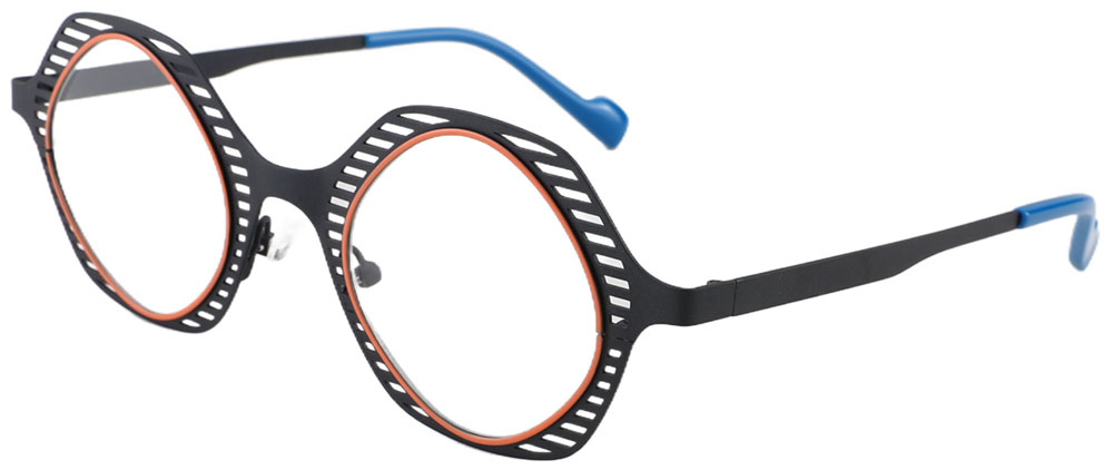 Cheapglasses123.com Round Prescription Glasses 23221 Black Blue