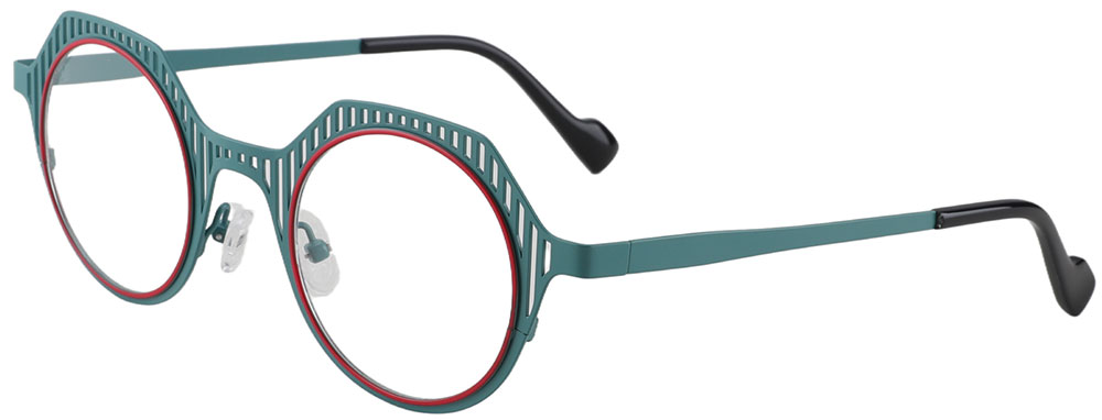 Cheapglasses123.com Round Prescription Glasses 23222 Green Red