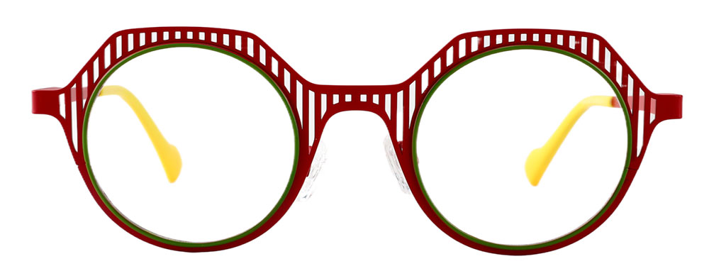 Round Prescription Glasses 23222 Red from Cheapglasses123.com