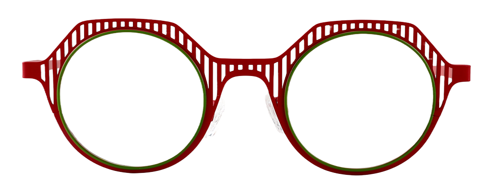 Try on glasses:  Round Prescription Glasses 23222 Red