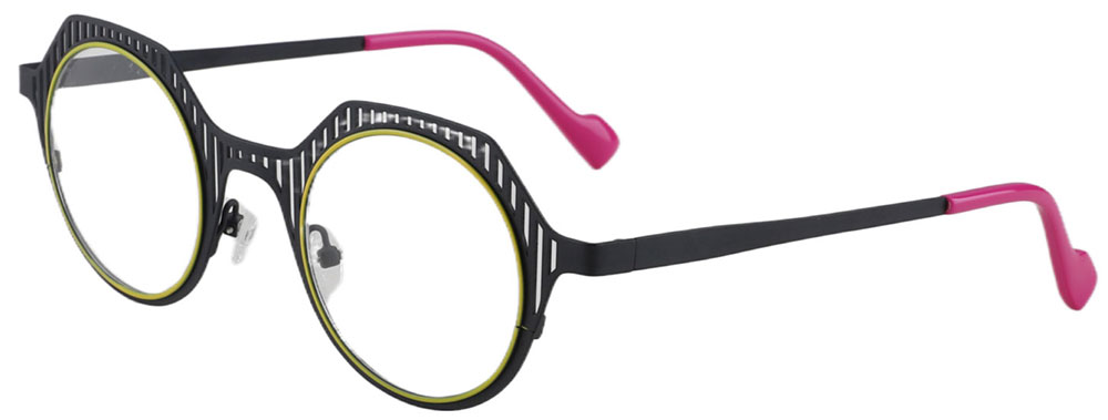 Cheapglasses123.com Round Prescription Glasses 23222 Black Green