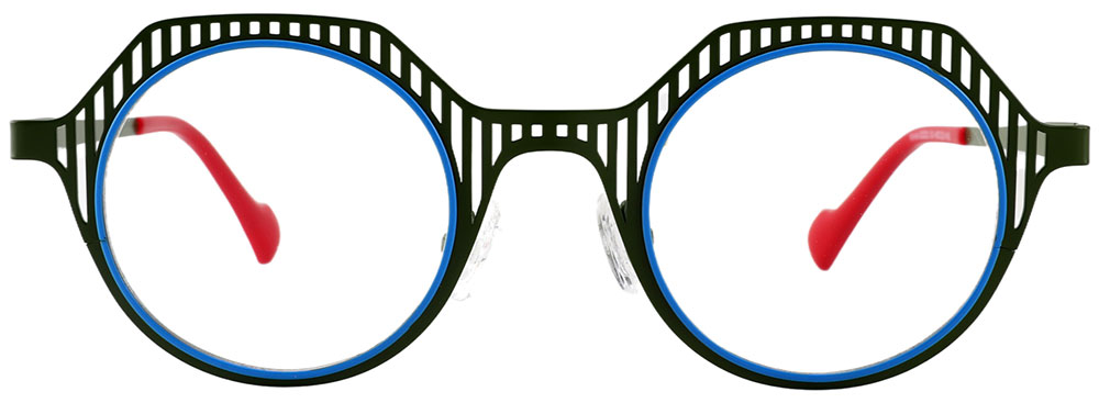 Round Prescription Glasses 23222 Green Blue from cheapglasses123.com
