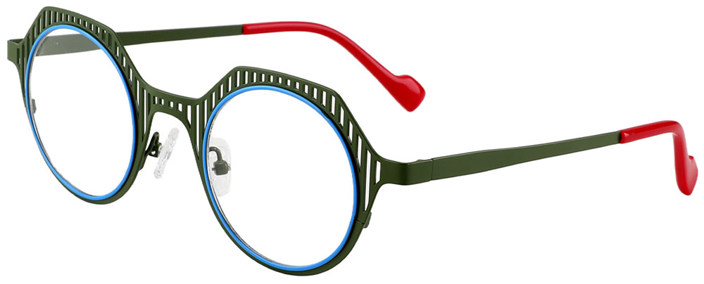 Cheapglasses123.com Round Prescription Glasses 23222 Green Blue