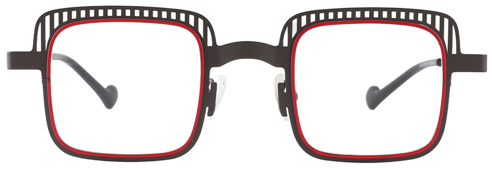 Square Prescription Glasses 23223 Black Red from cheapglasses123.com