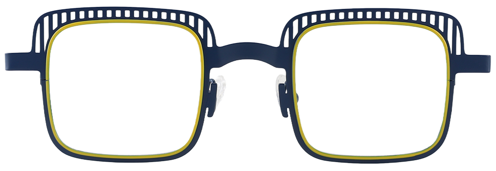 Try on glasses: Square Prescription Glasses 23223 Blue