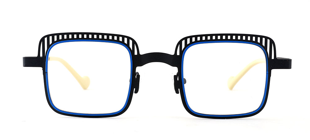 Square Prescription Glasses 23223 Black Blue from cheapglasses123.com