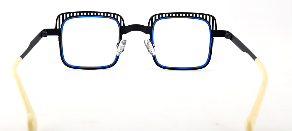 Square Prescription Glasses 23223 Black Blue