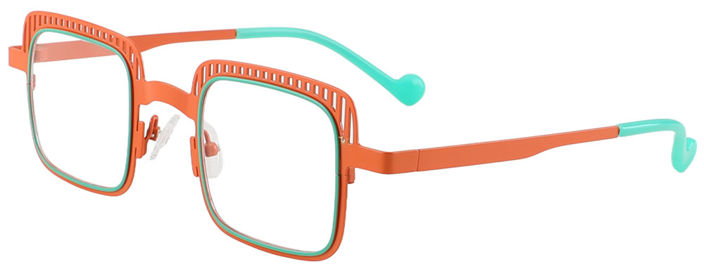 Cheapglasses123.com Square Prescription Glasses 23223 Orange Green