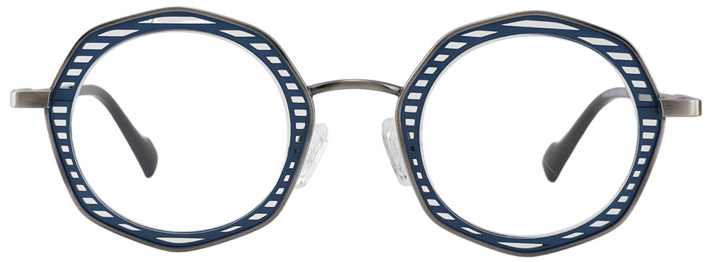 Round Prescription Glasses 23224 Gray Blue from cheapglasses123.com