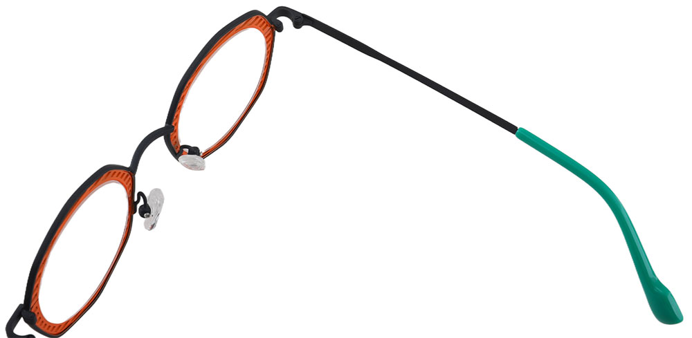 Round Prescription Glasses 23224 Gray Blue