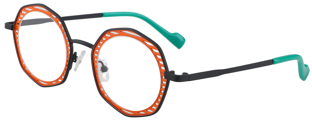 Cheapglasses123.com Round Prescription Glasses 23224 Black Red