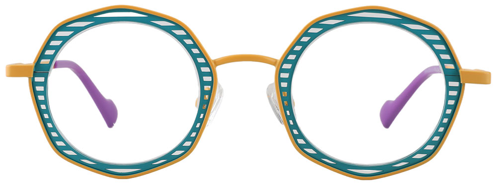 Round Prescription Glasses 23224 Yellow Green from Cheapglasses123.com