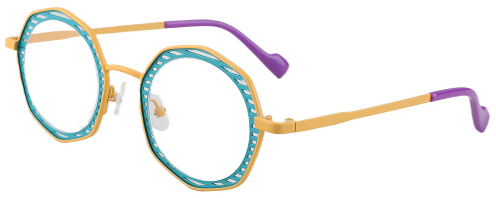 Cheapglasses123.com Round Prescription Glasses 23224 Yellow Green