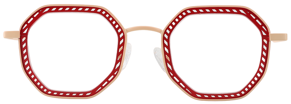 Try on glasses: Prescription Glasses 23225 Red