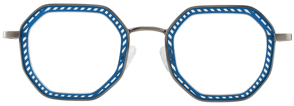 Try on glasses: Prescription Glasses 23225 Blue