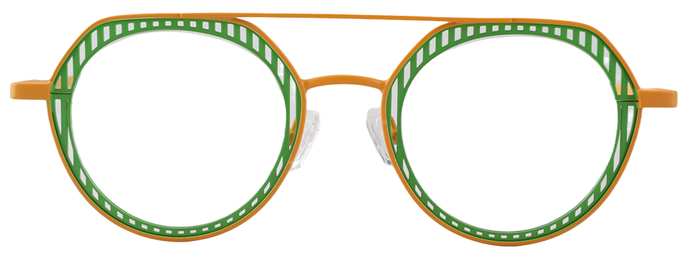 Try on glasses: Prescription Glasses 23226 Green Yellow