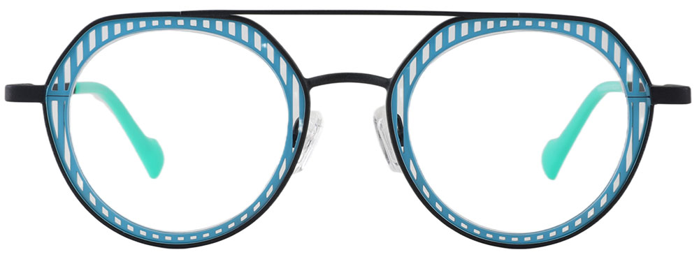 Aviator Prescription Glasses 23226 Blue Black from cheapglasses123.com