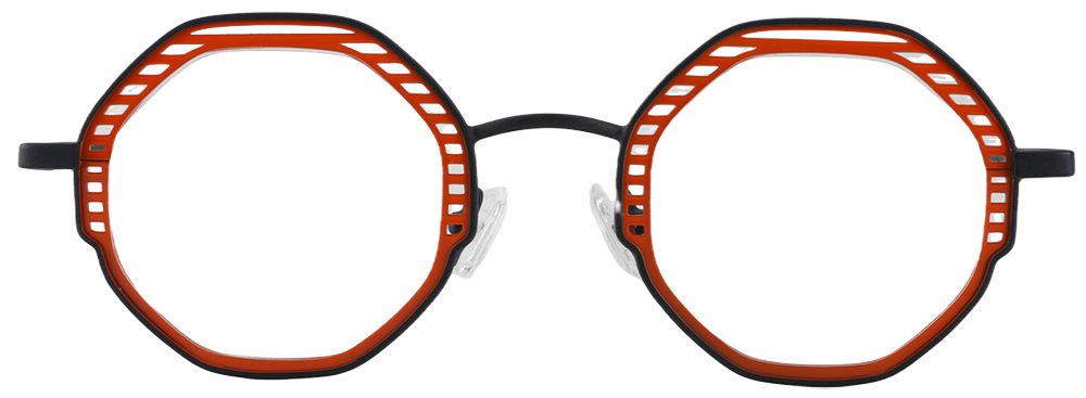 Try on glasses: Prescription Glasses 23227 Black Red