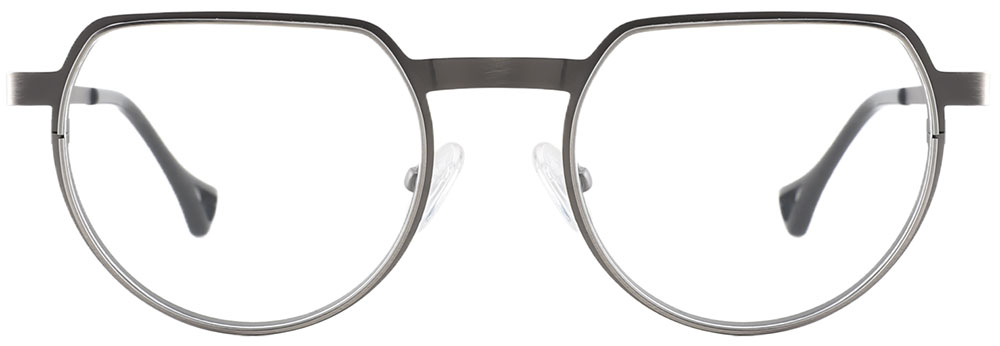 Geometric Prescription Glasses 23230 Gray from CheapGlasses123.com