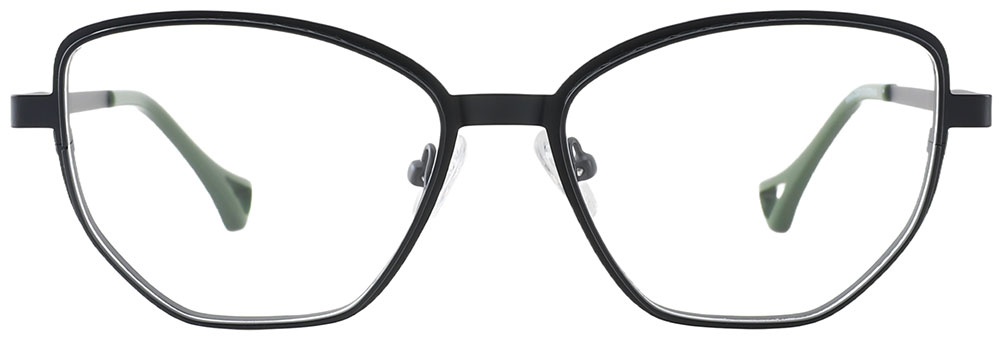 Cat Eye Prescription Glasses 23231 Black Green from cheapglasses123.com