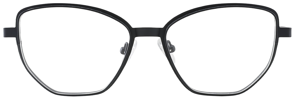 Try on glasses: Cat Eye Prescription Glasses 23231 Black Green